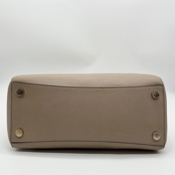 Michael Kors Beige Saffiano Leather Ciara Convertible Satchel - Picture 5 of 10